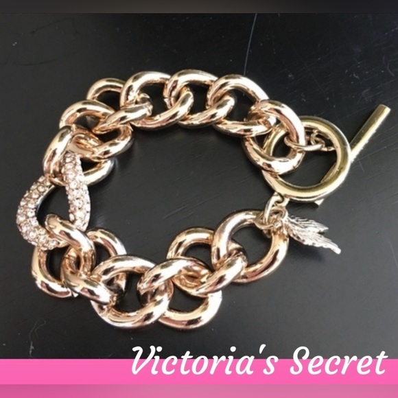 Victoria's Secret Jewelry - Vintage VS Gold Tone Chunky Bracelet